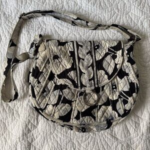 Neutral Vera Bradley Black and White Crossbody